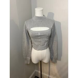 Steele Peek-a-boo Cropped Sweater Size Small NWT (B10250)